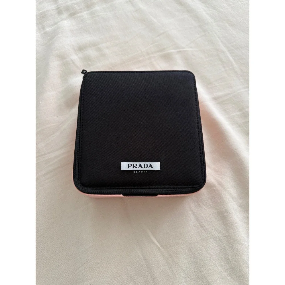 Prada Beauty Paradoxe Vanity Case Cosmetic Bag Pink Black Travel‎ Organizer NWT